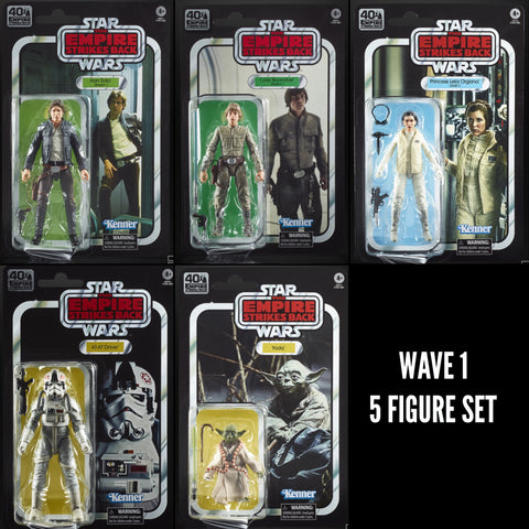 (non mint) Star Wars Black Series 40th ESB Wave 1 (5 Figure Set)